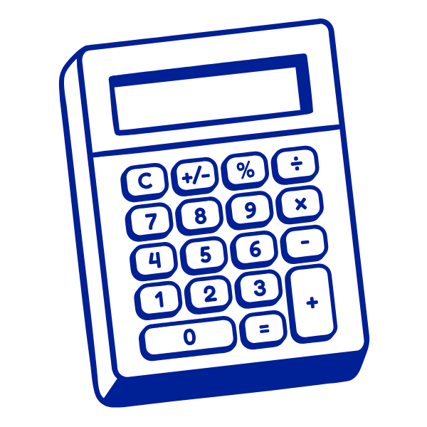 calculator (1 x 2 in) (2 x 2 in)